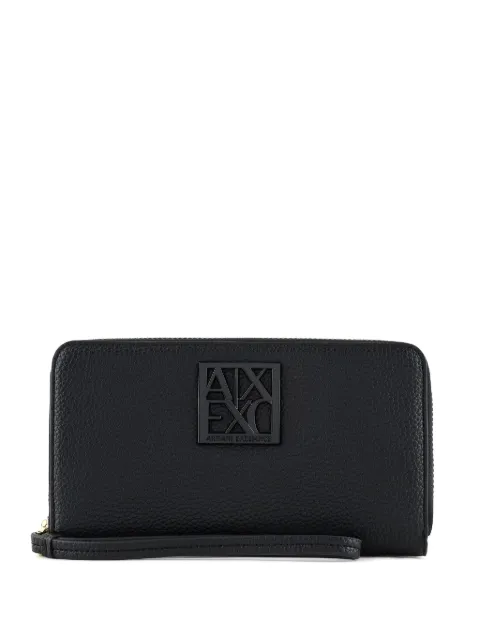 Armani Exchange logo-plaque wallet