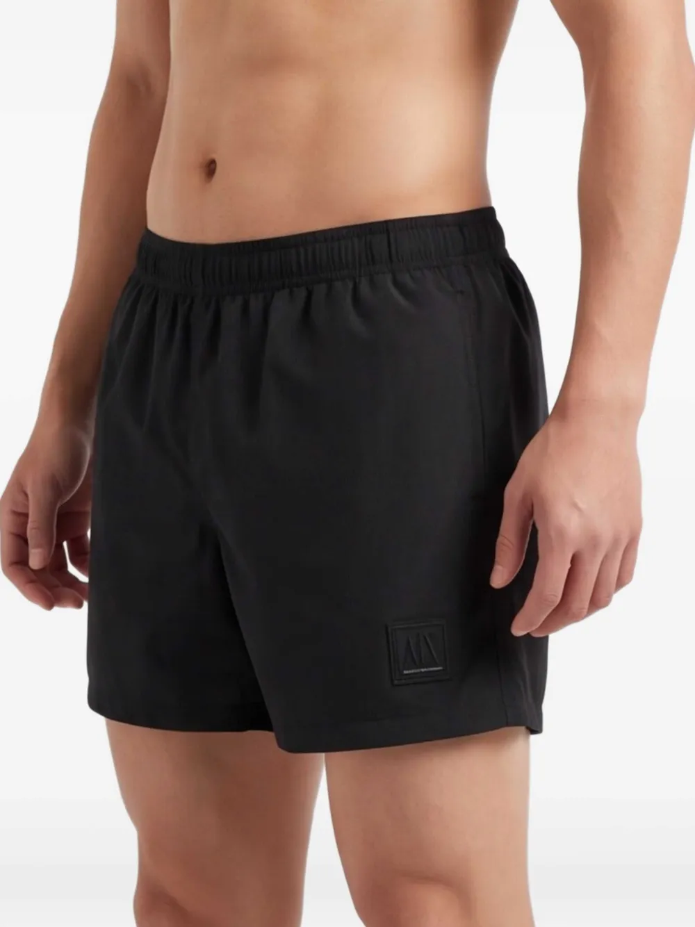 Armani Exchange Zwembroek met logopatch Zwart