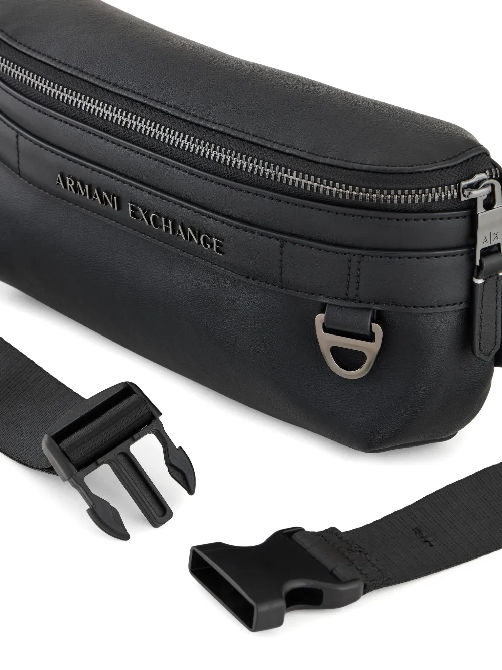Armani Exchange Heuptas van imitatieleer Zwart