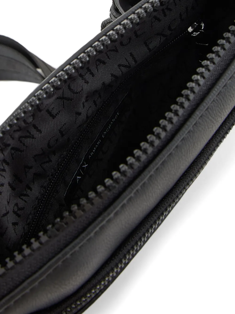 Armani Exchange Logo-lettering Messenger Bag In Black