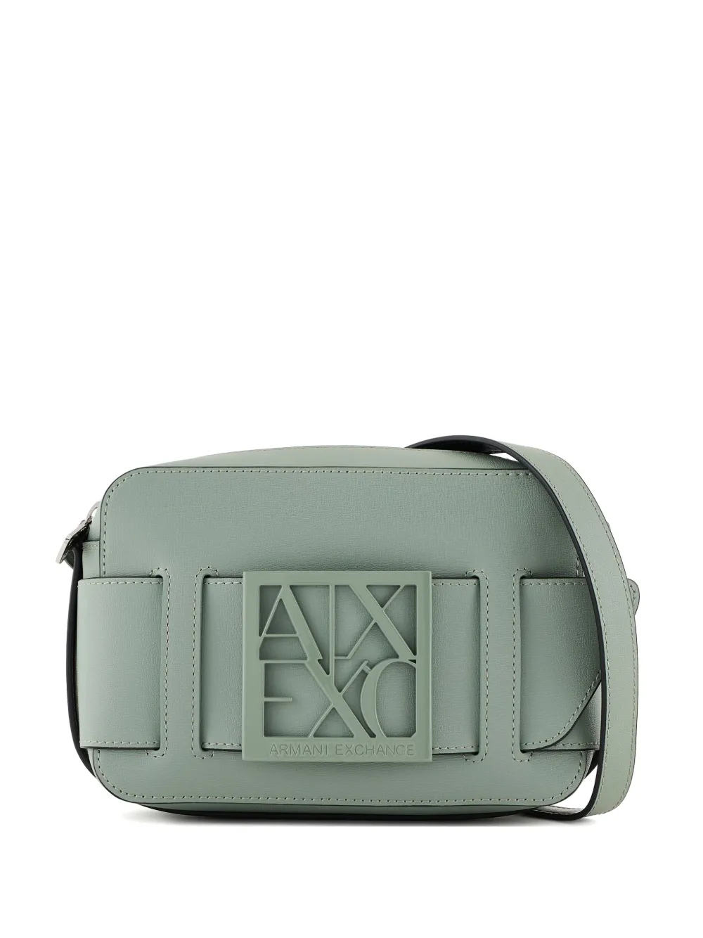 Armani Exchange ロゴバックル ショルダーバッグ - グリーン Armani Exchange ロゴバックル ショルダーバッグ - グリーン