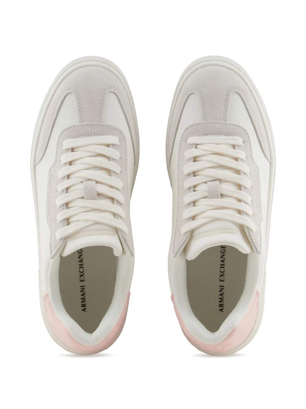 Armani Exchange leather sneakers White