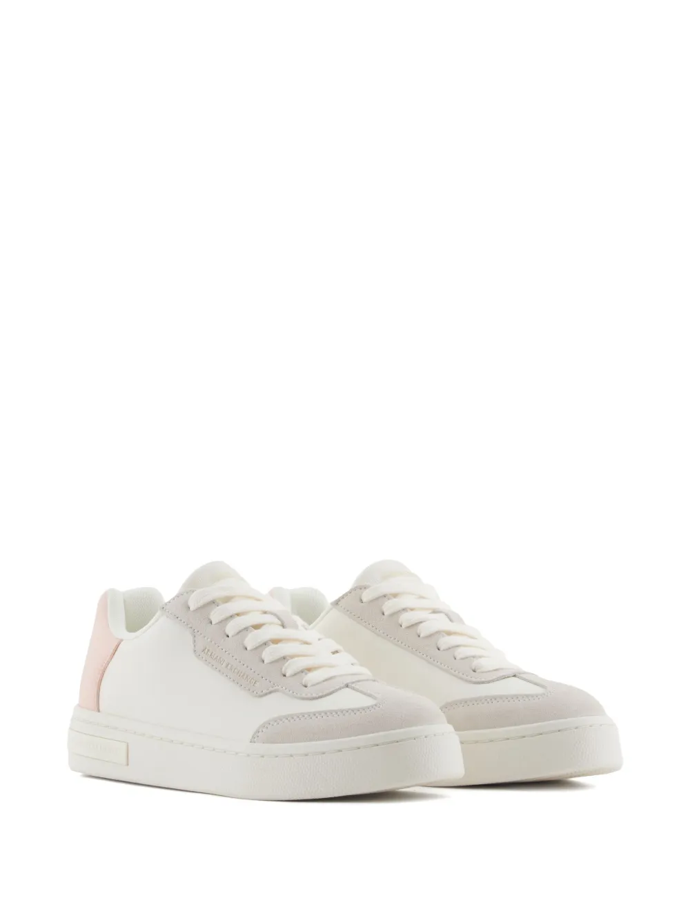 Armani Exchange leather sneakers White