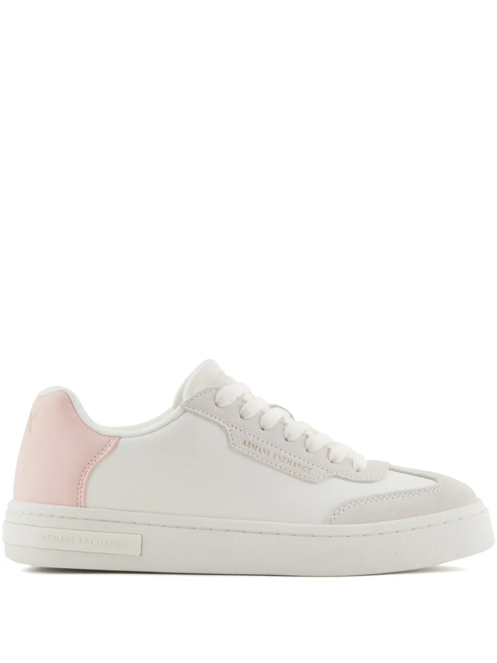 Armani Exchange leather sneakers White