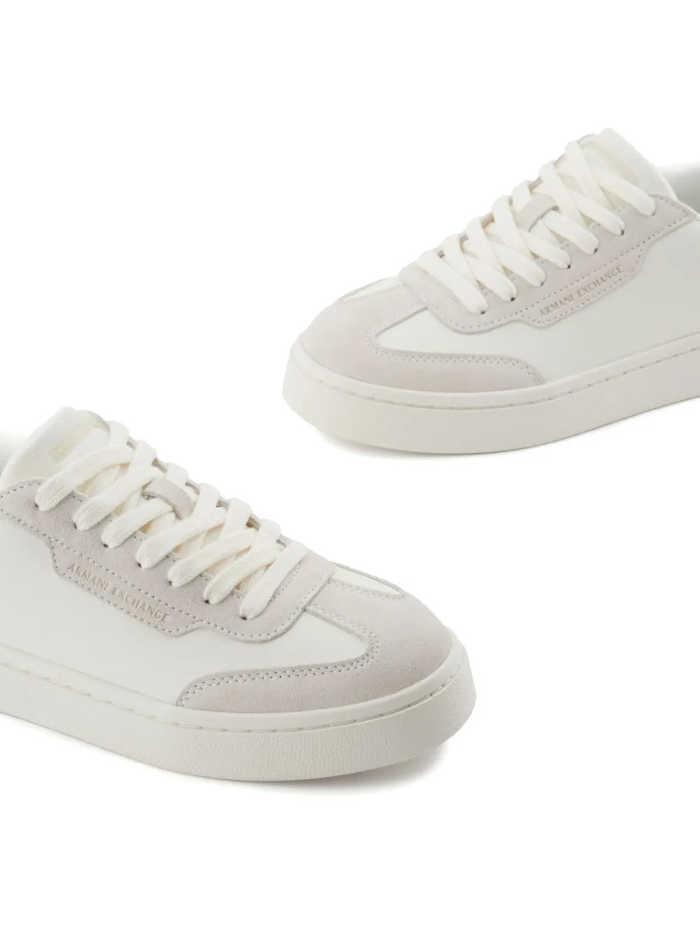 Armani Exchange leather sneakers White