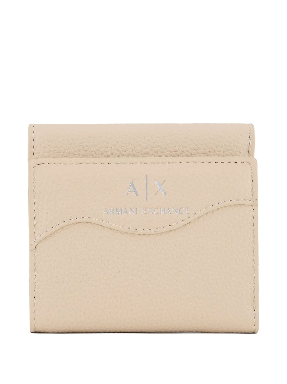 Armani Exchange Portemonnee met logo-stempel Beige