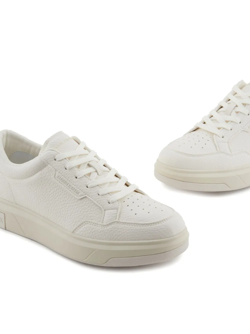 Armani Exchange leather sneakers White