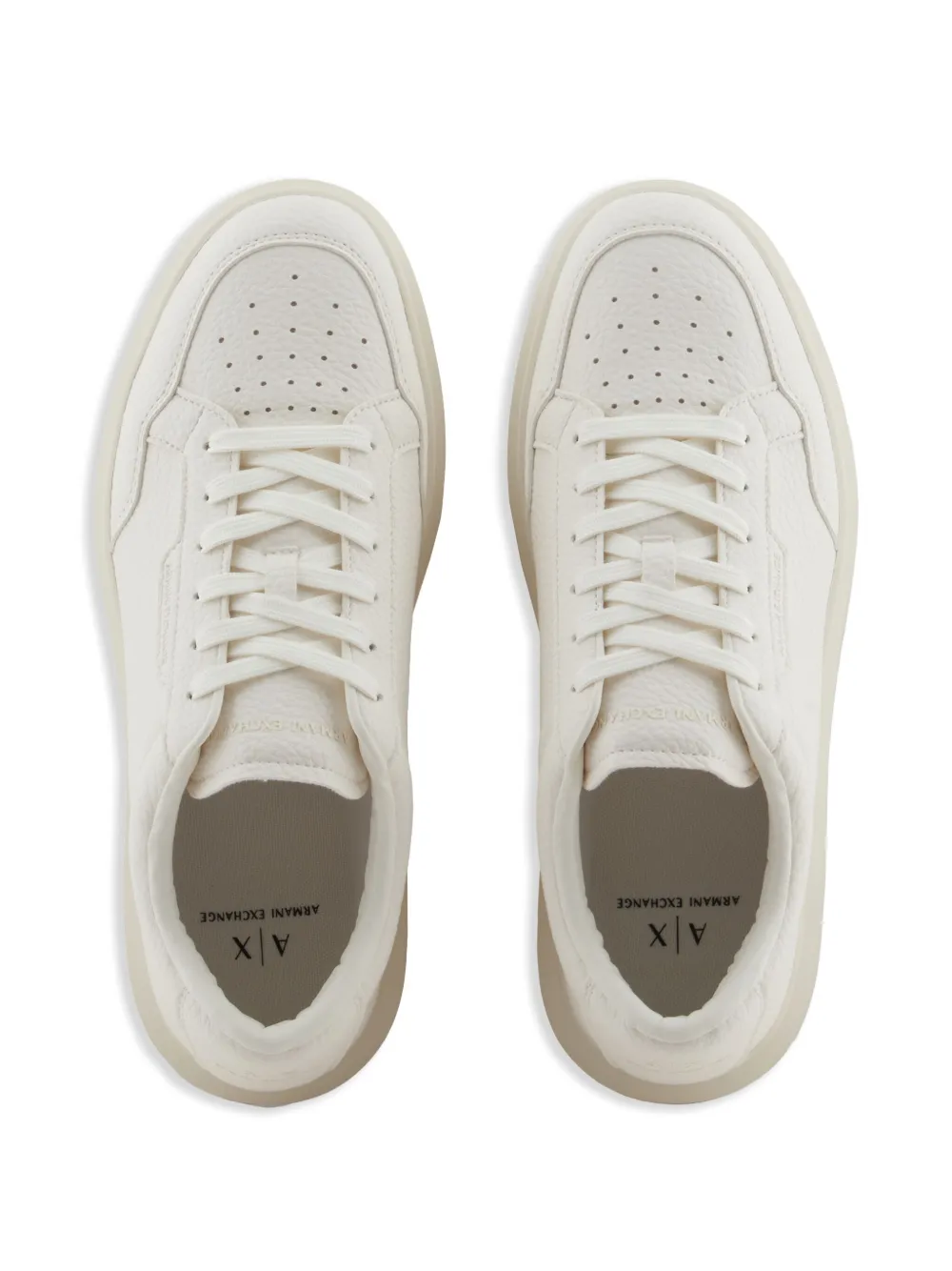 Armani Exchange leather sneakers White