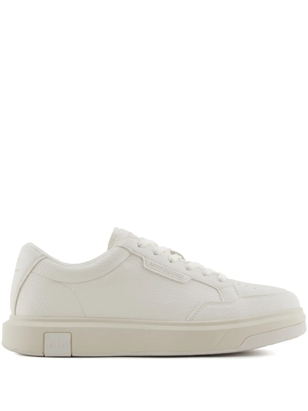 Armani Exchange leather sneakers White