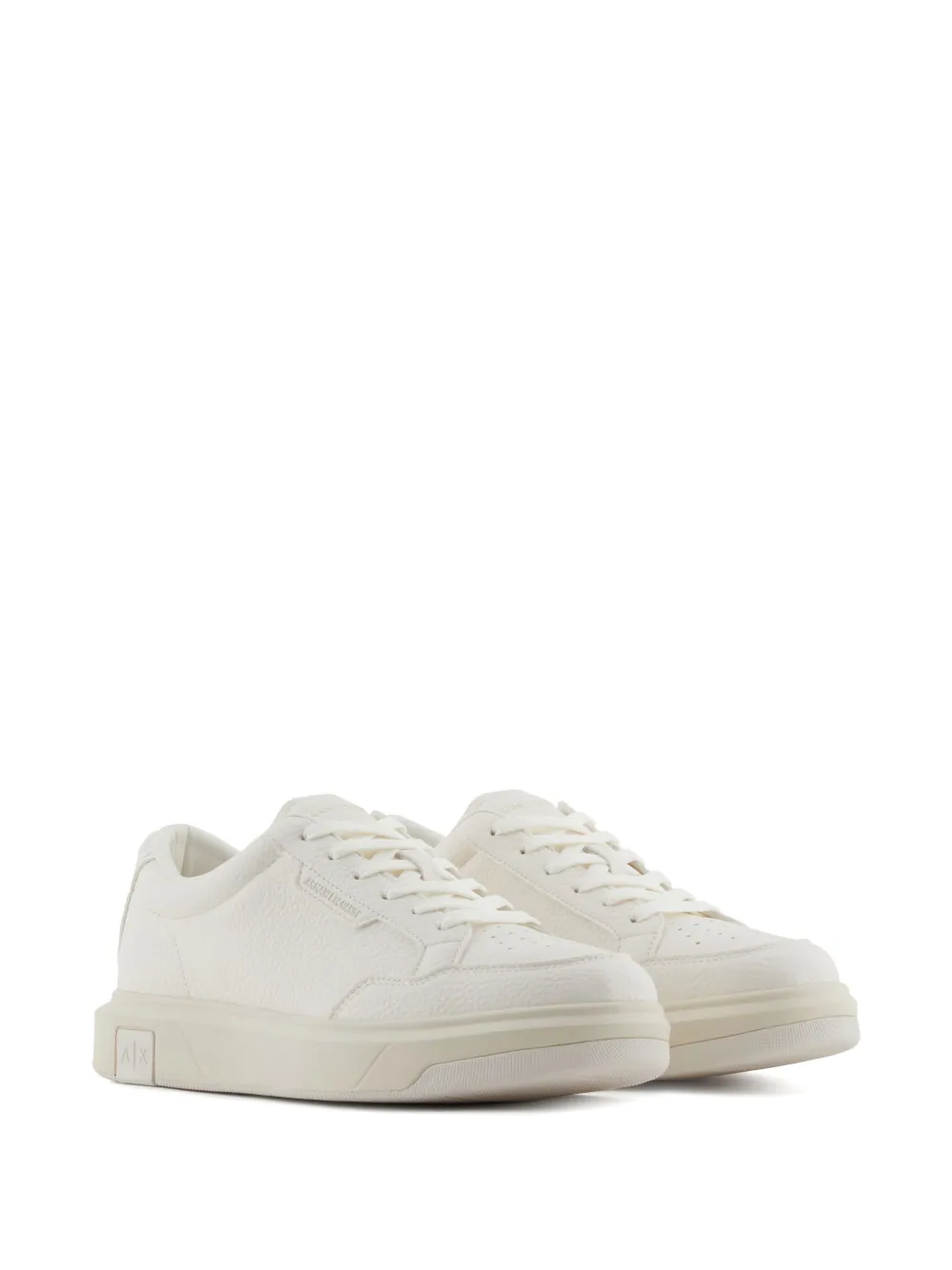 Armani Exchange leather sneakers White