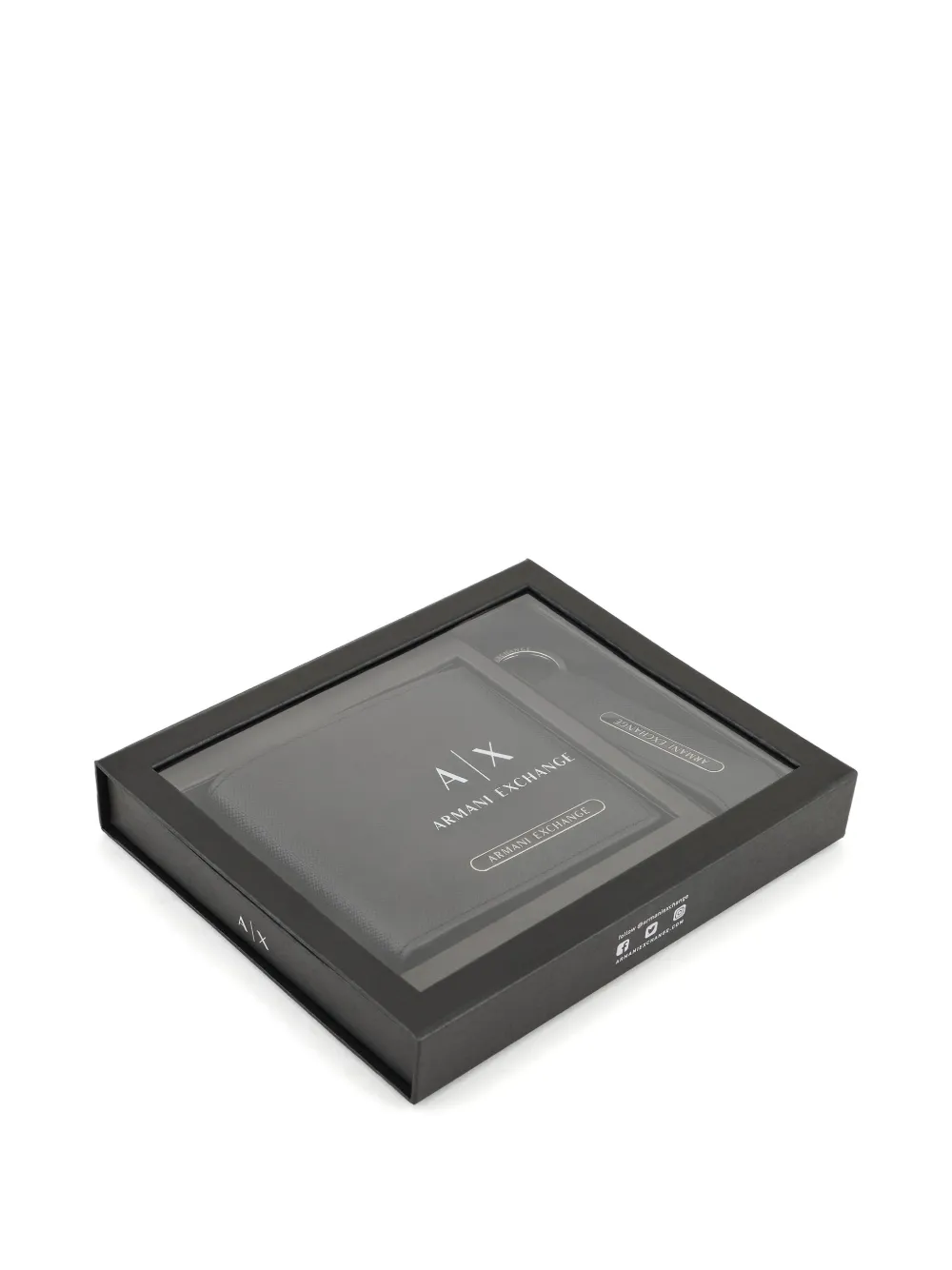 Armani Exchange Portemonnee met logoplakkaat Zwart