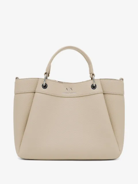 Armani Exchange tote con sello del logo