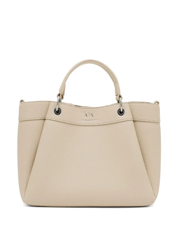 Armani Exchange ロゴ ハンドバッグ | ニュートラル | FARFETCH JP
