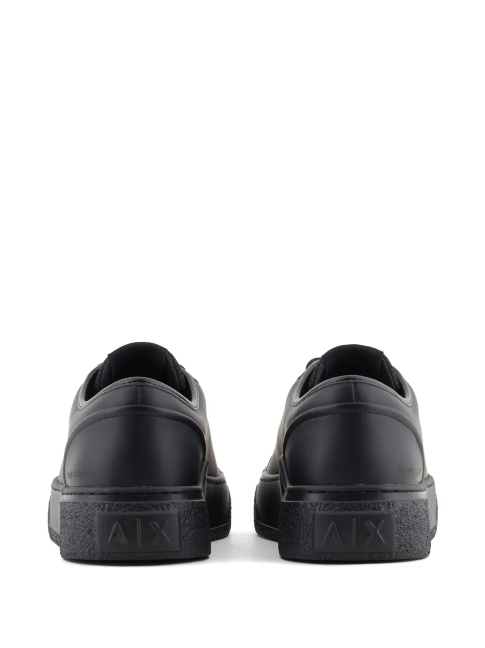 Armani Exchange leather sneakers Black