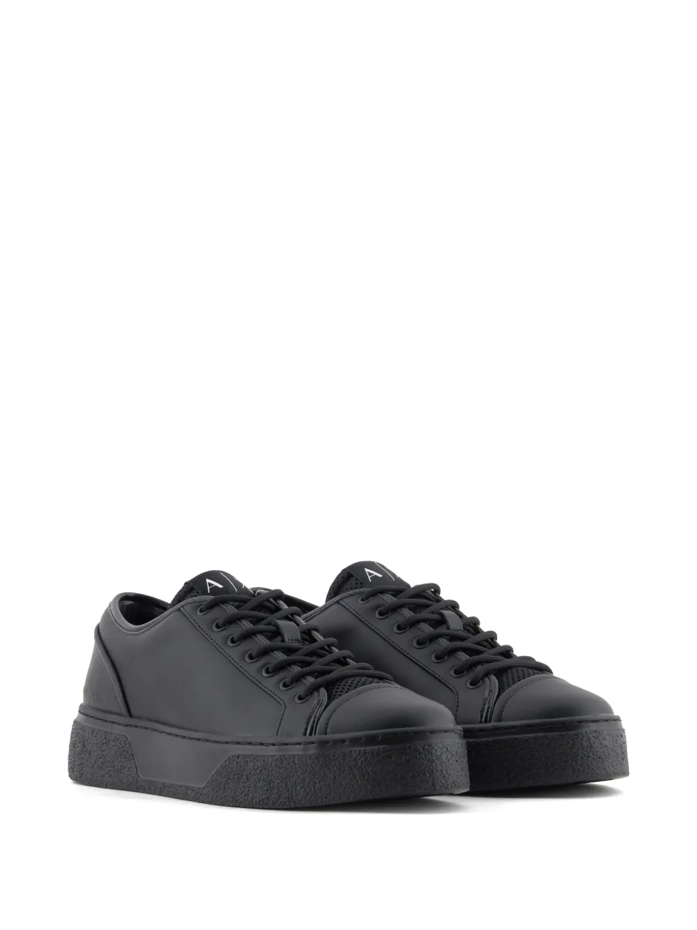 Armani Exchange leather sneakers Black