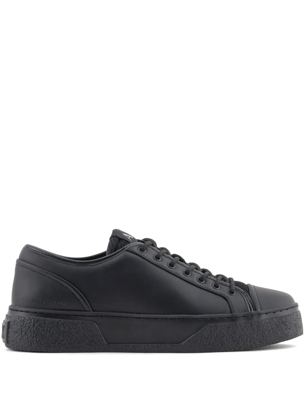 Armani Exchange leather sneakers Black