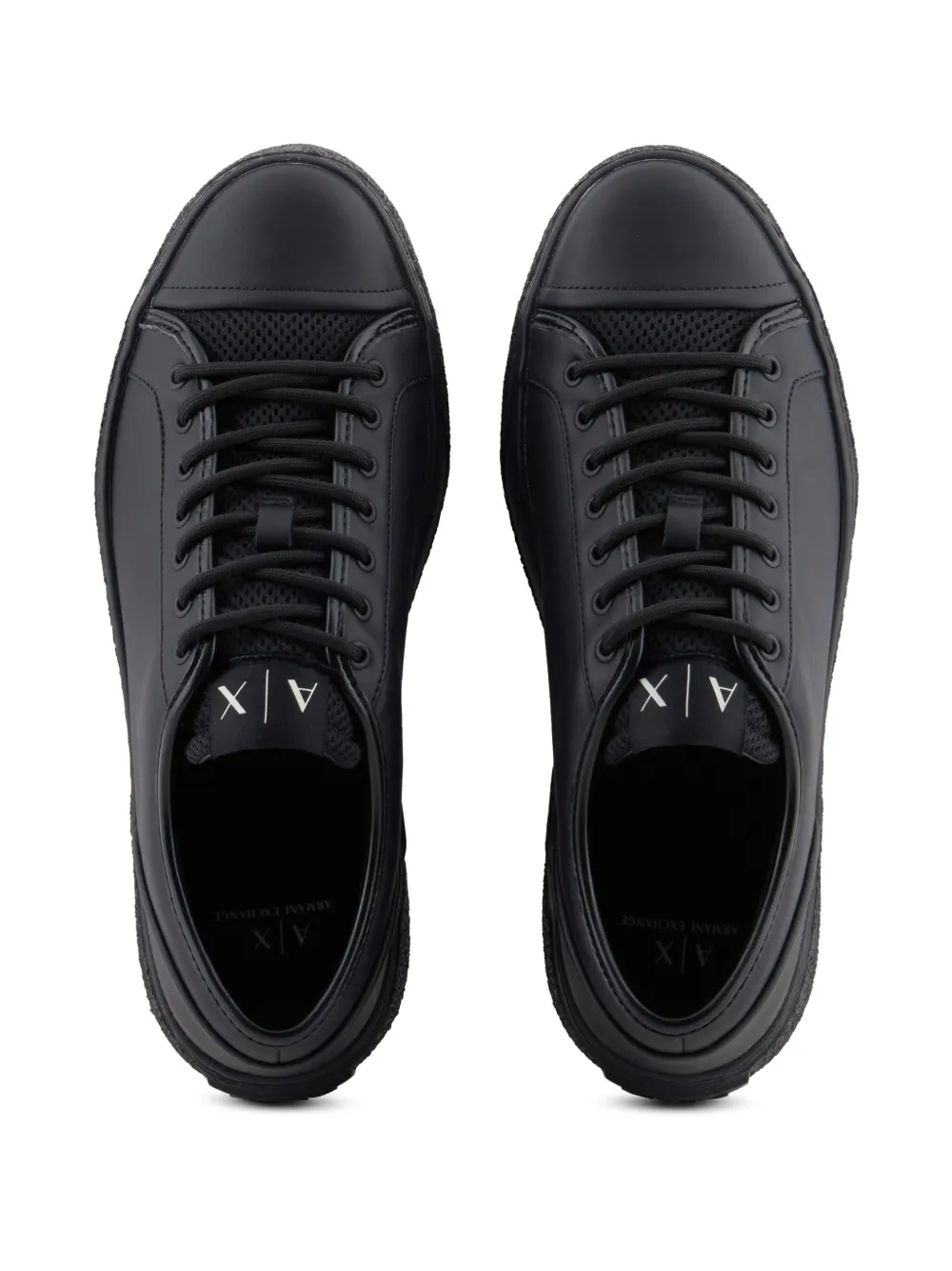 Armani Exchange leather sneakers Black