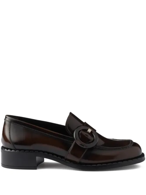 Mocassins à fini brossé - Prada - Modalova