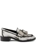 Prada brushed leather loafers - White