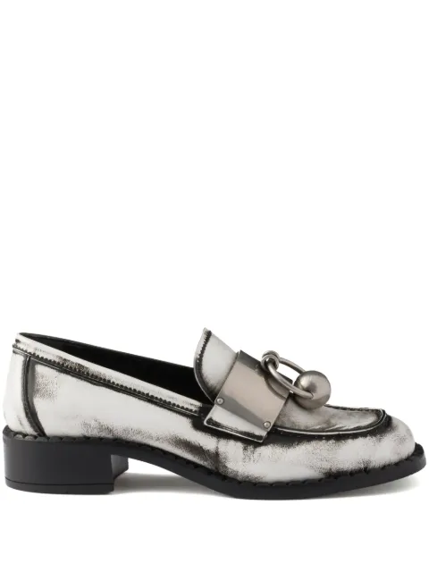 Prada brushed leather loafers