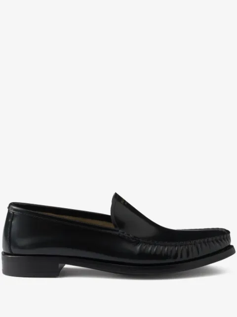 Prada brushed leather loafers