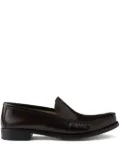 Prada brushed leather loafers - Brown