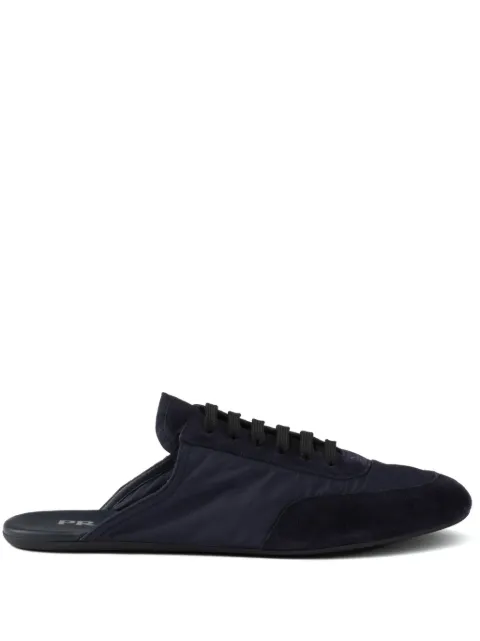 Prada Collapse Re-Nylon Sneakers aus Wildleder