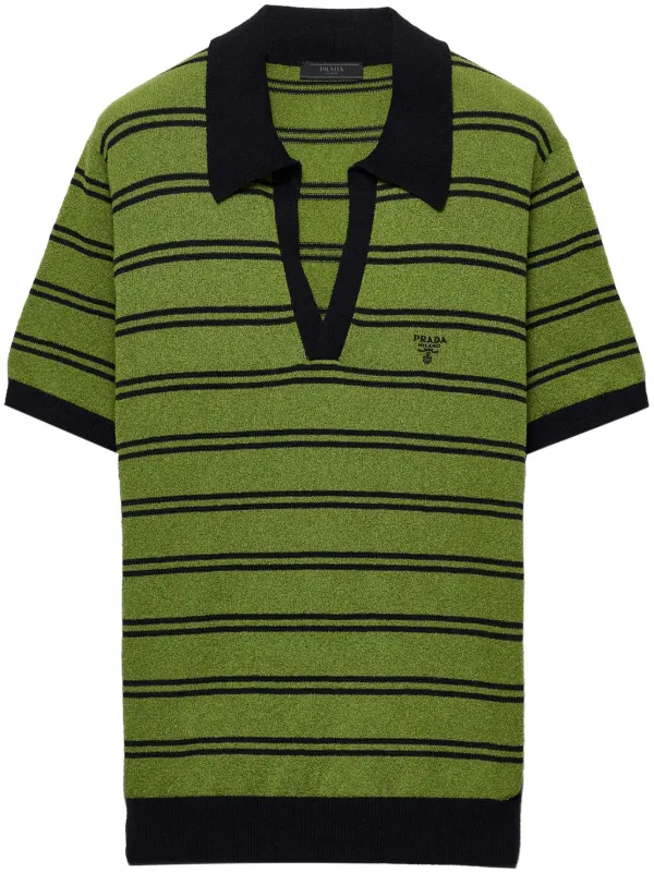 トップス 00s PRADA SPORT polo shirts black green Prada sport polo - Gem