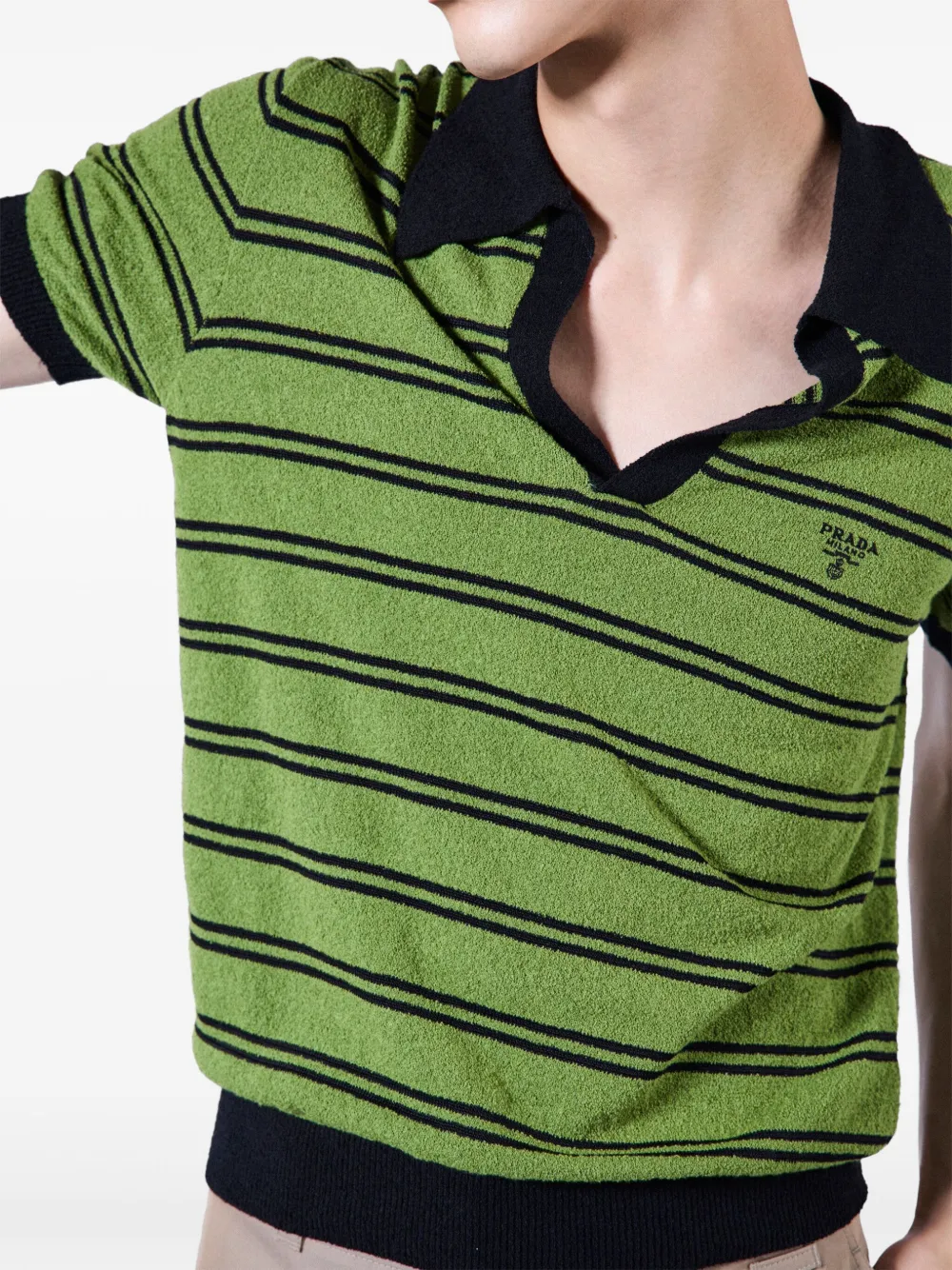 Prada Katoenen poloshirt Groen