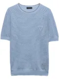 Prada perforated-design T-shirt - Blue