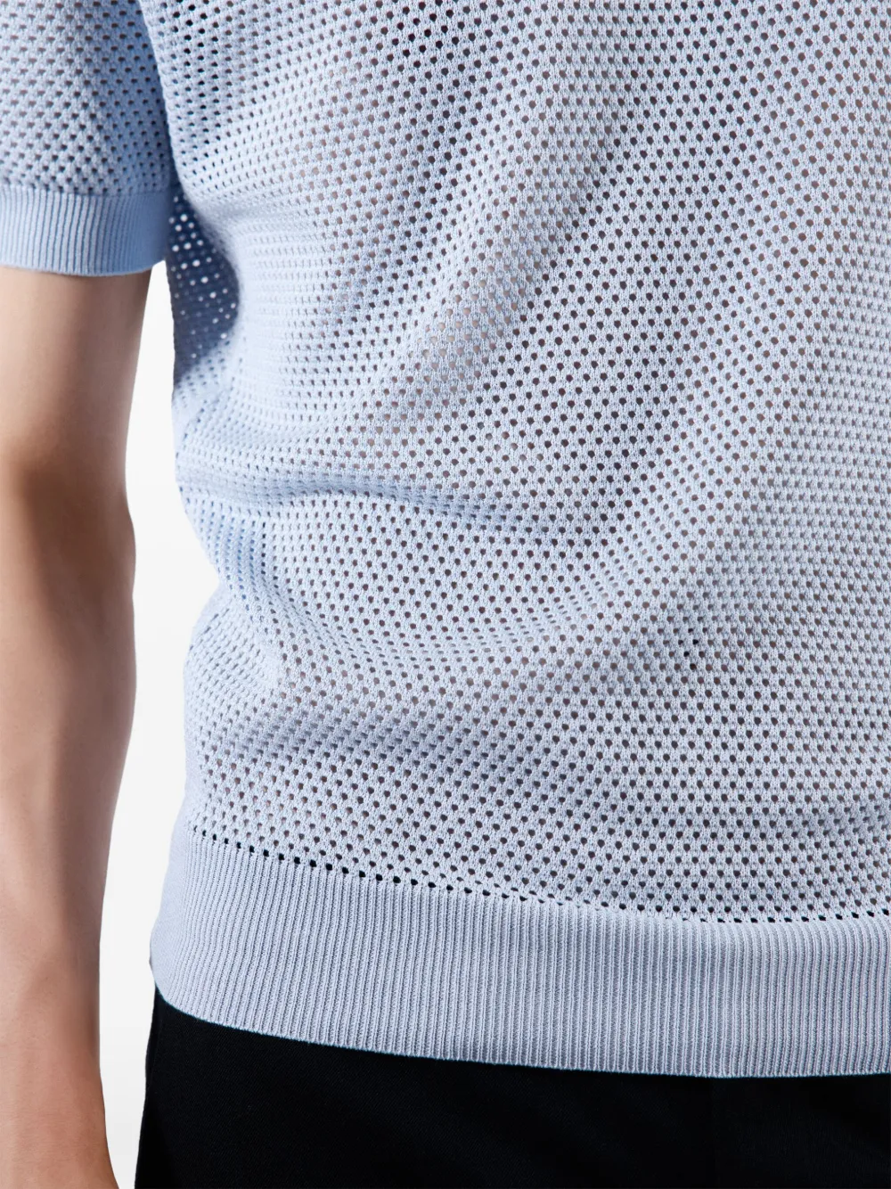 Prada T-shirt met geperforeerd design Blauw