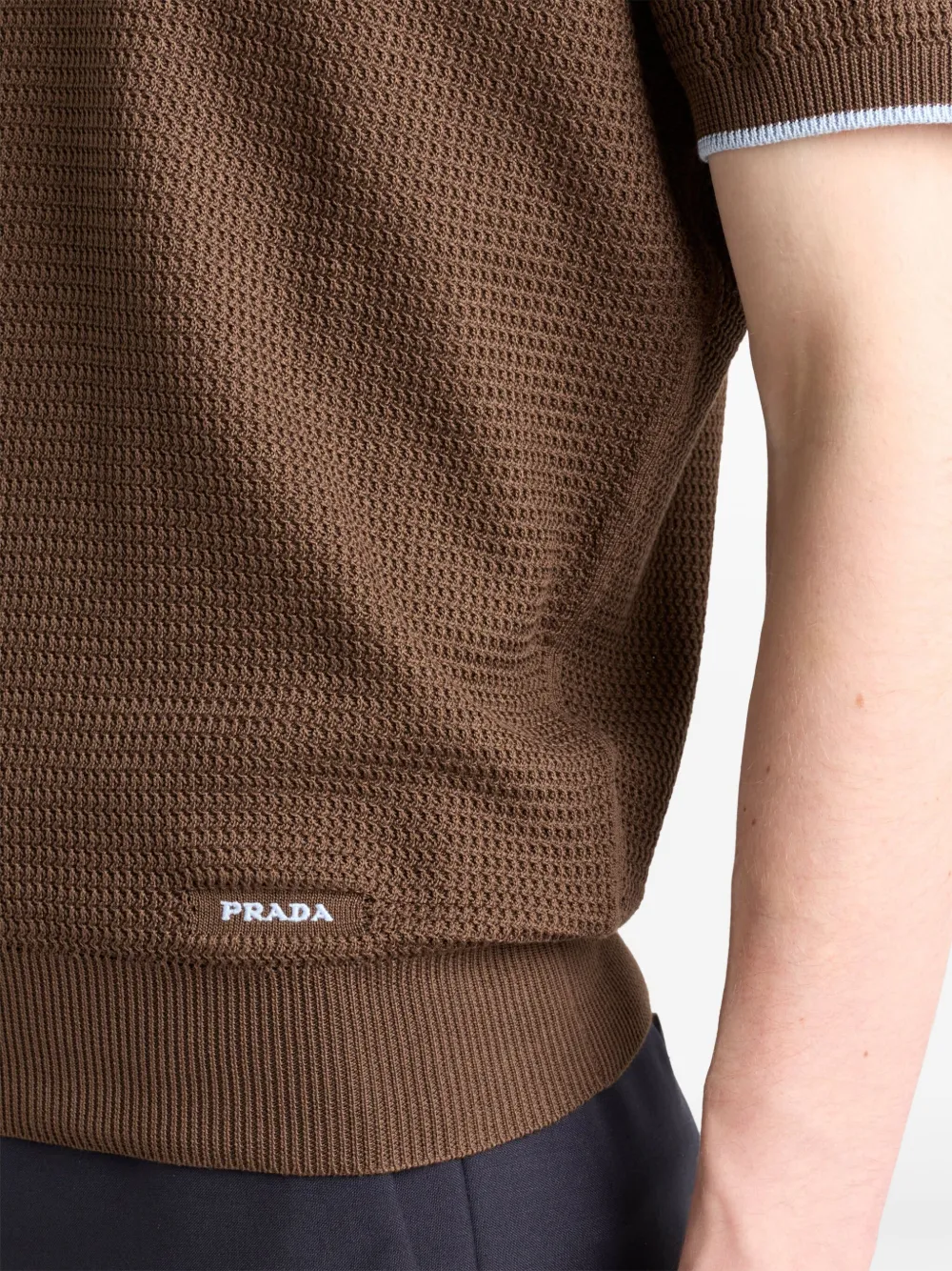 Prada Katoenen poloshirt Bruin