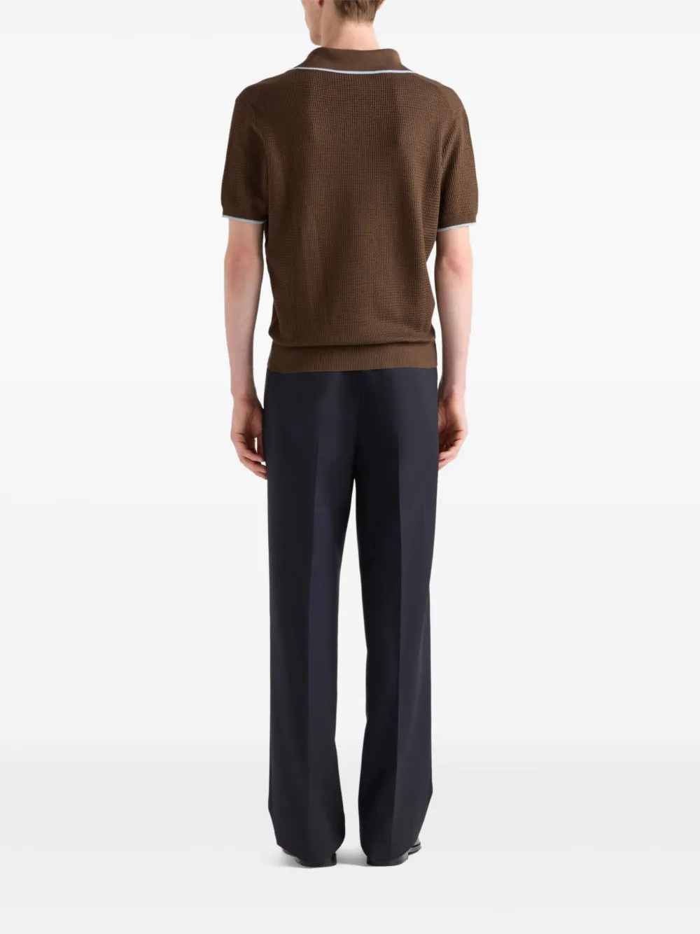 Prada Katoenen poloshirt Bruin