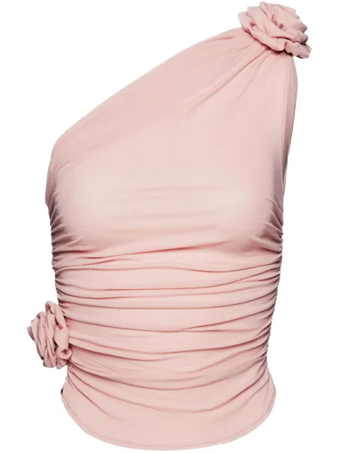 Magda Butrym flower-detailing top 