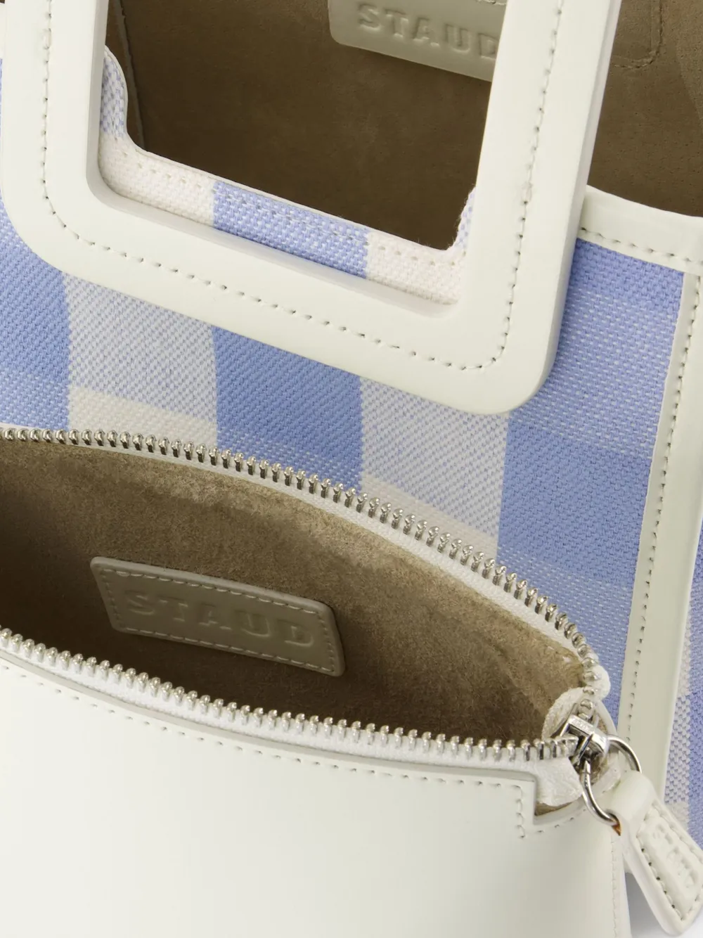 STAUD Shirley kleine shopper Wit