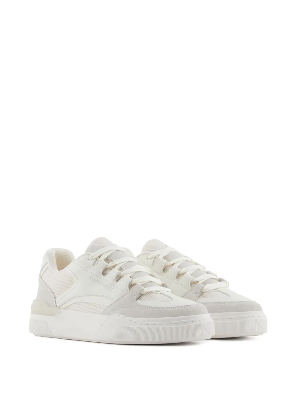 Armani Exchange Sneakers met logo-reliëf Wit