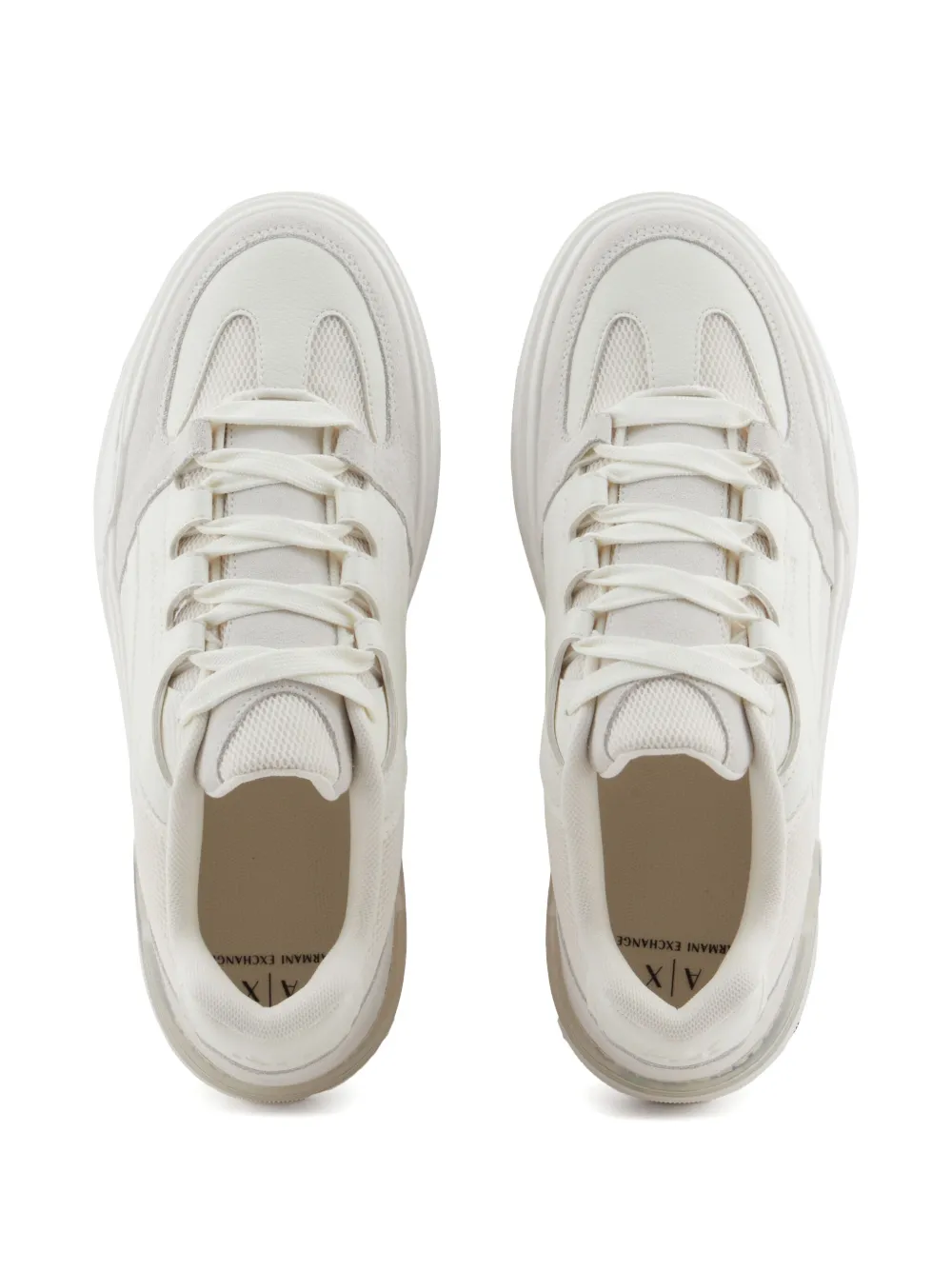 Armani Exchange Sneakers met logo-reliëf Wit