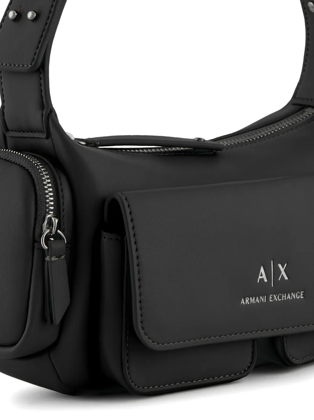Armani Exchange Schoudertas met logoprint Zwart