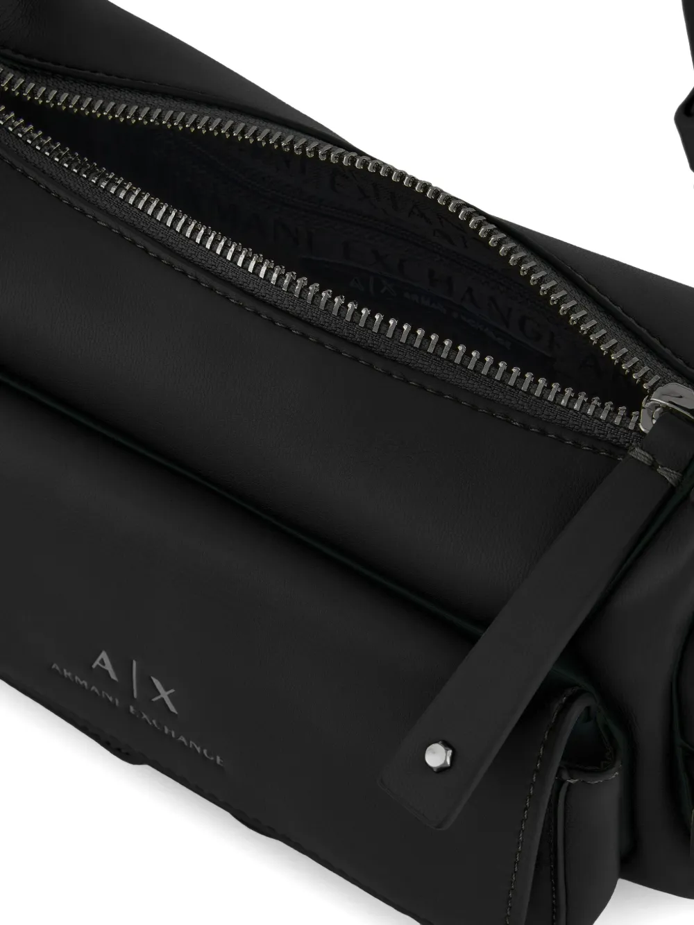 Armani Exchange Schoudertas met logoprint Zwart