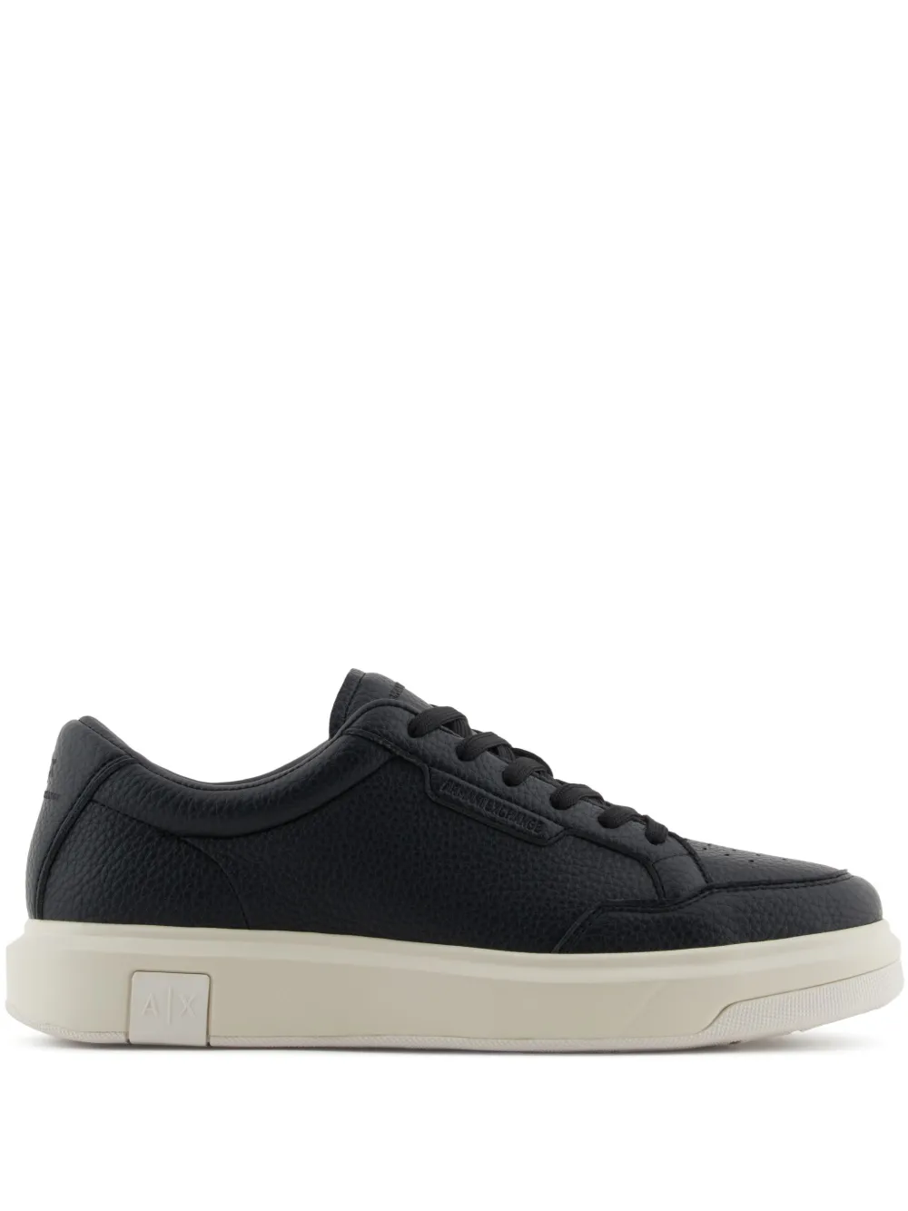 Armani Exchange leather sneakers Black