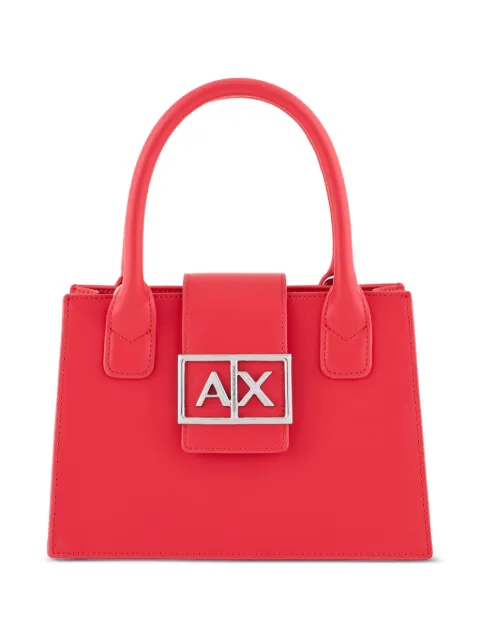 Armani Exchange tote con placa del logo