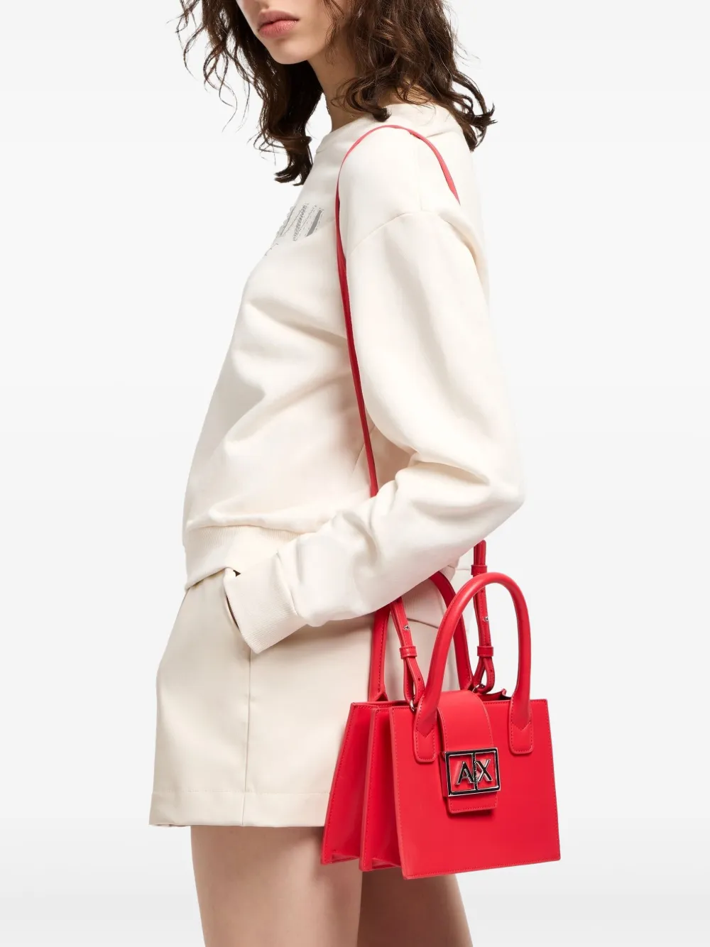 Armani Exchange Heuptas met logoplakkaat - Rood