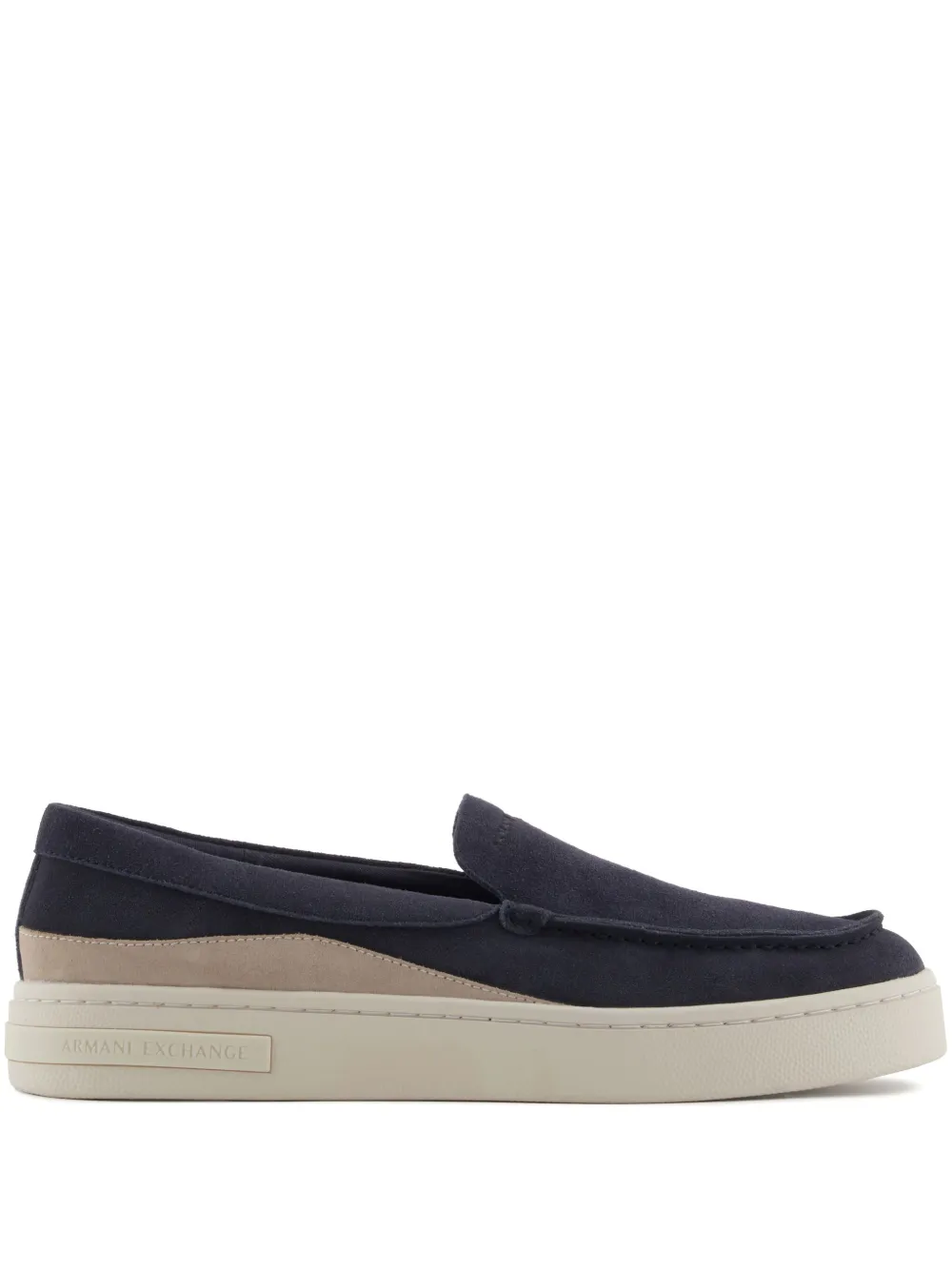 Armani Exchange leather loafers Blue