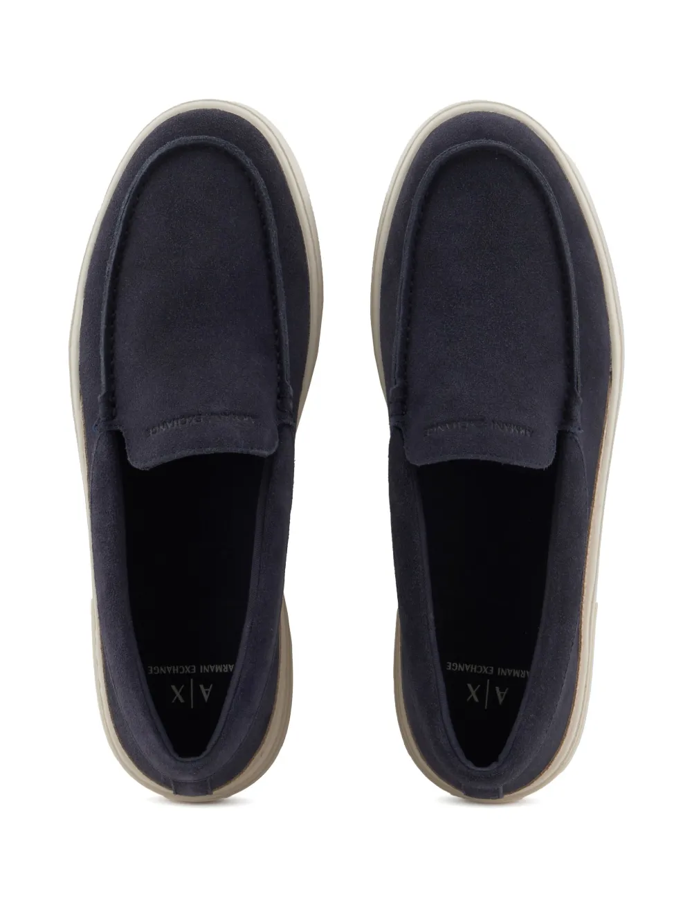 Armani Exchange leather loafers Blue