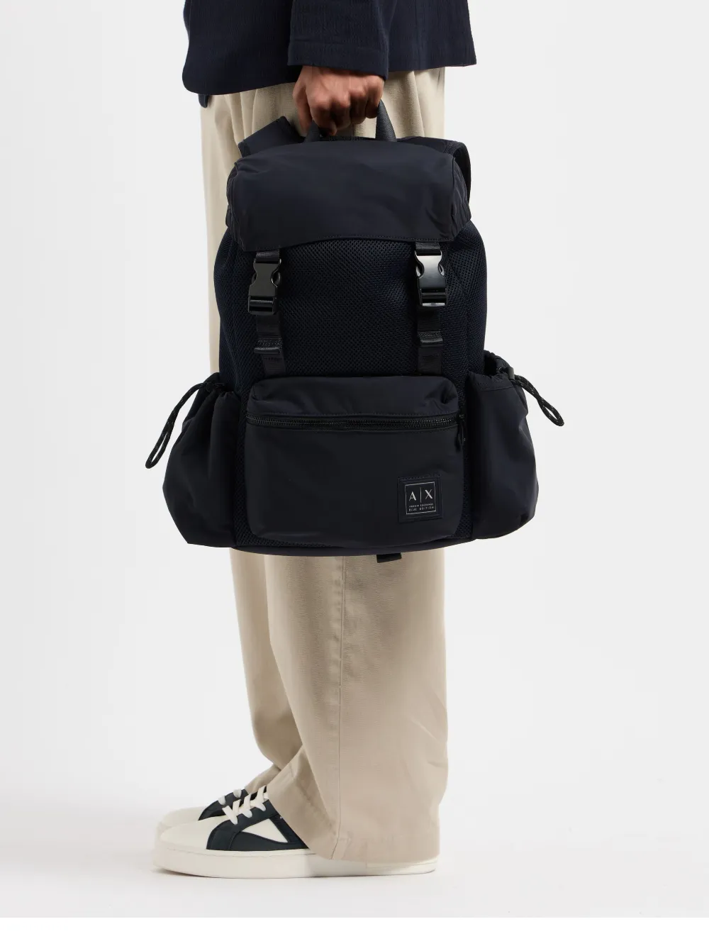 Armani Exchange Rugzak met logopatch Blauw