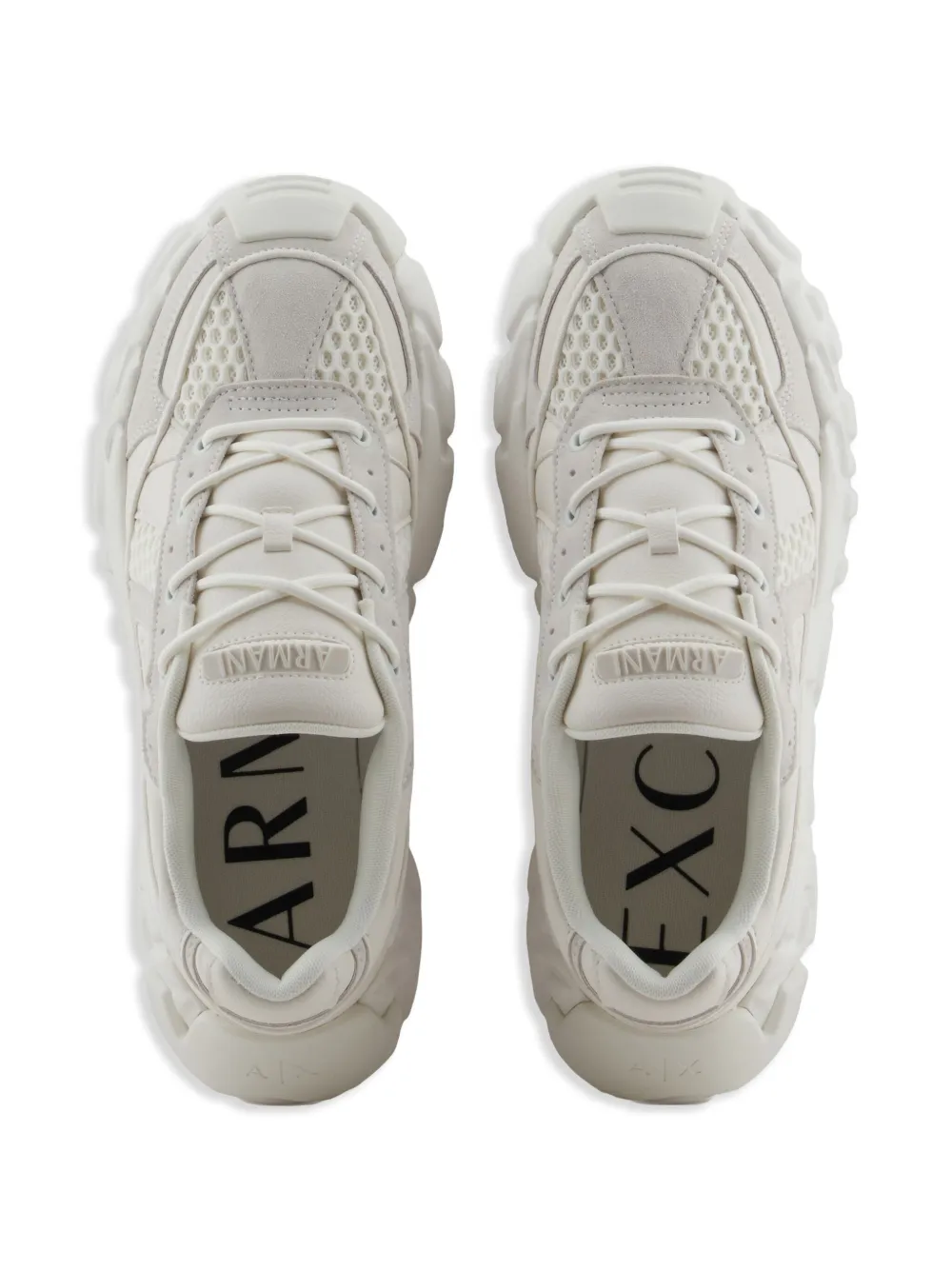 Armani Exchange logo-embossed sneakers White