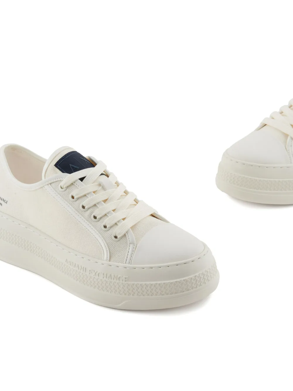 Armani Exchange canvas sneakers White