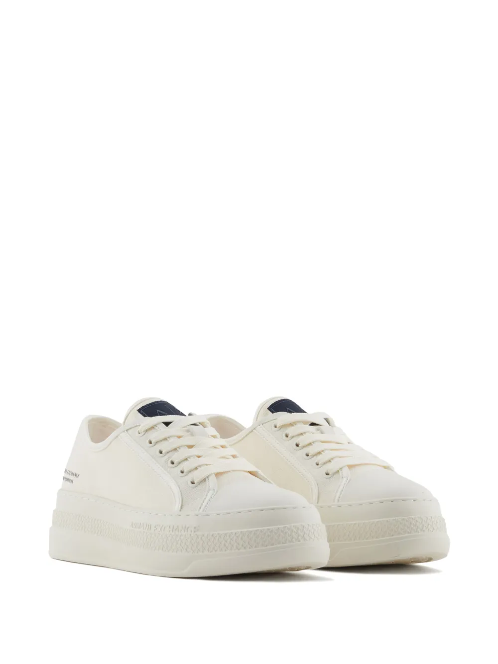 Armani Exchange canvas sneakers White