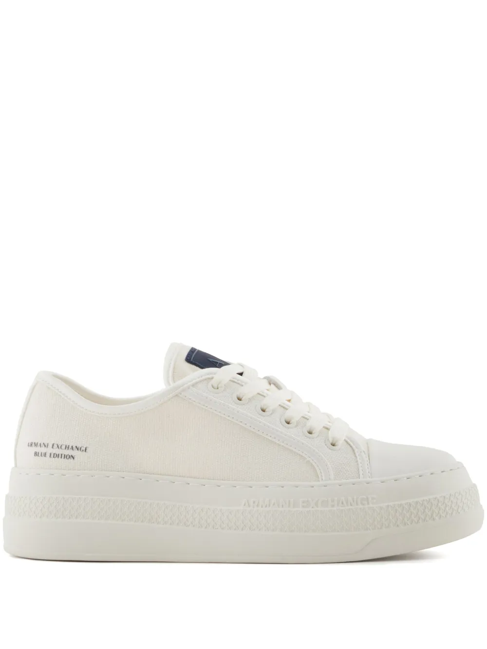 Armani Exchange canvas sneakers White