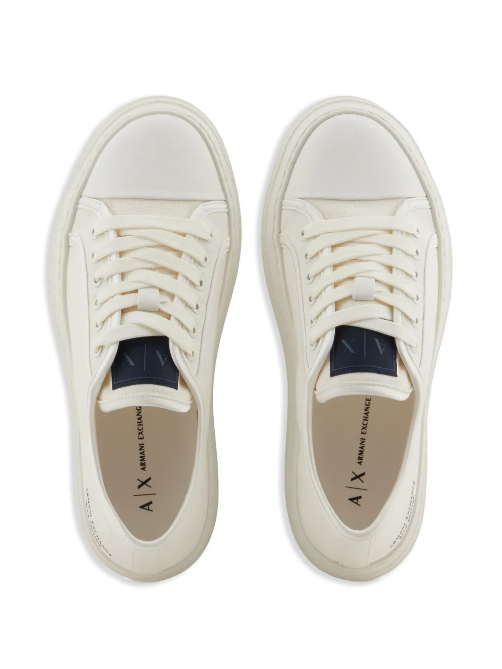 Armani Exchange canvas sneakers White